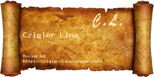 Czigler Lina névjegykártya